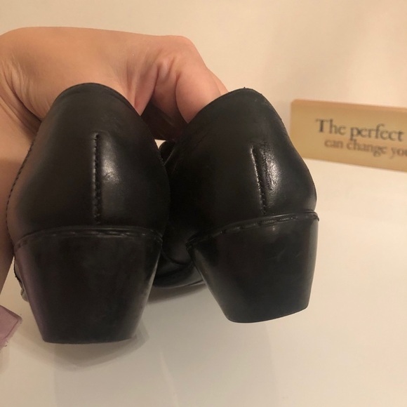 WALKING Cradles leather Black Round Toe Shoes size 7 - Picture 11 of 15